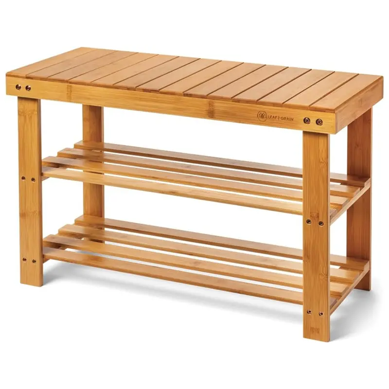 Leaf & Grain Entryway Shoe Storage Bench 1