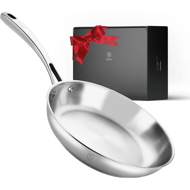 Lebof 8" Stainless Steel Premium 5-Ply Clad Base Pan 1