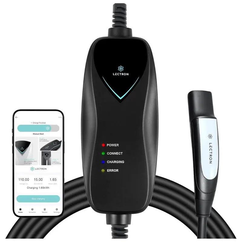 Lectron Portable 120V 15A Level 1 Tesla Ev Charger (Wifi) 1