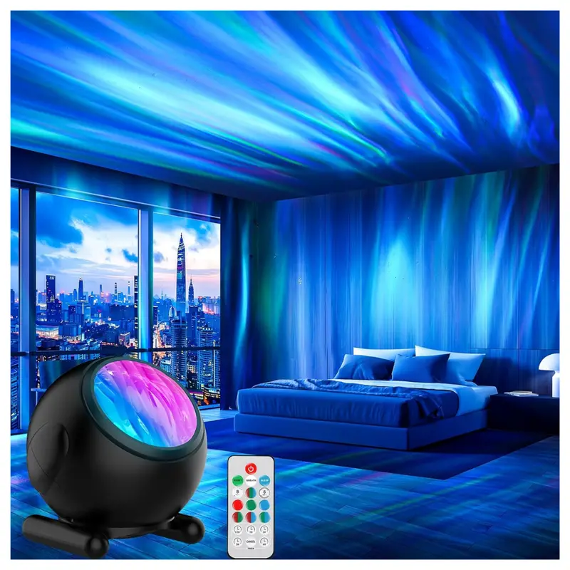 Led Night Light Aurora Projector W/ Timer & Remote 1