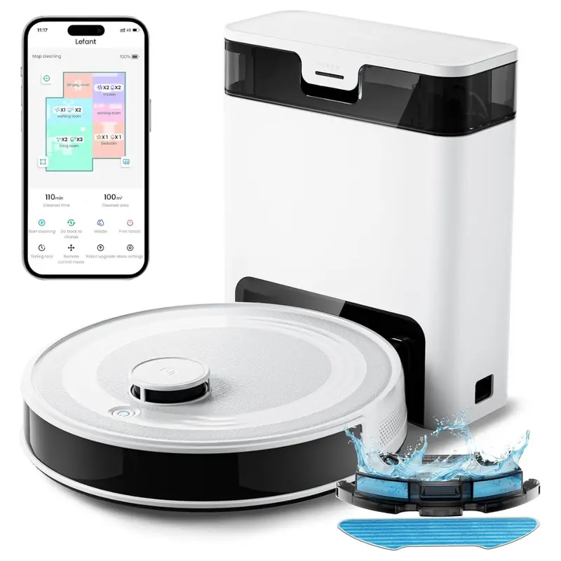 Lefant 6000Pa Lidar Robot Vacuum And Mop Combo 1