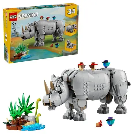 Lego Creator 3 In 1 Wild Animals Majestic Rhino 1