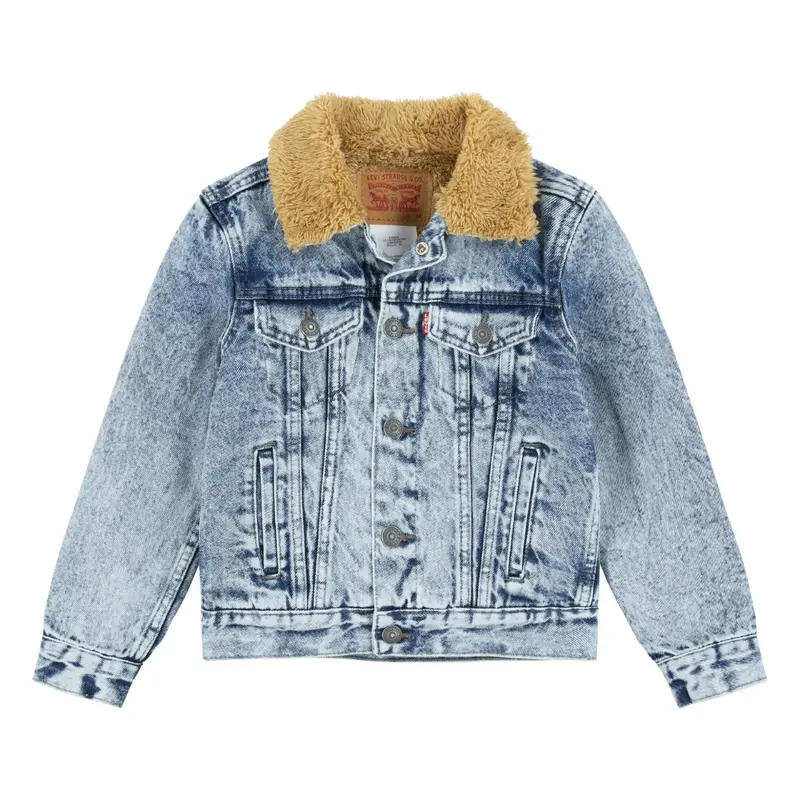Levi's Boys' Faux Shearling Denim Trucker Jacket 1