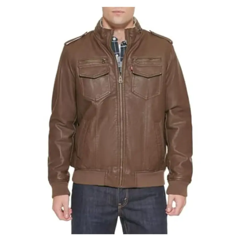 Levi's Men's Sherpa Aviator Bomber Faux Leather Jacket 1