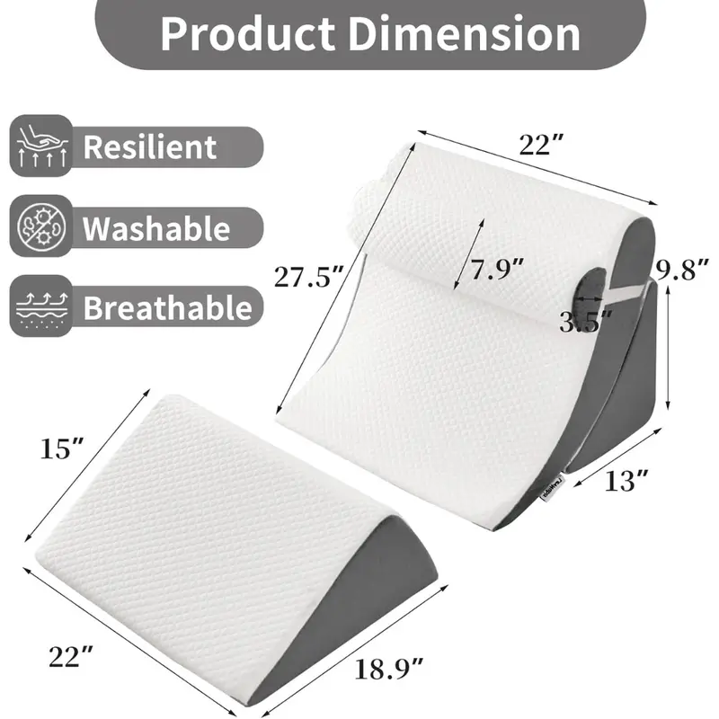 Levnubis 4-Piece Orthopedic Wedge Pillow Set 1