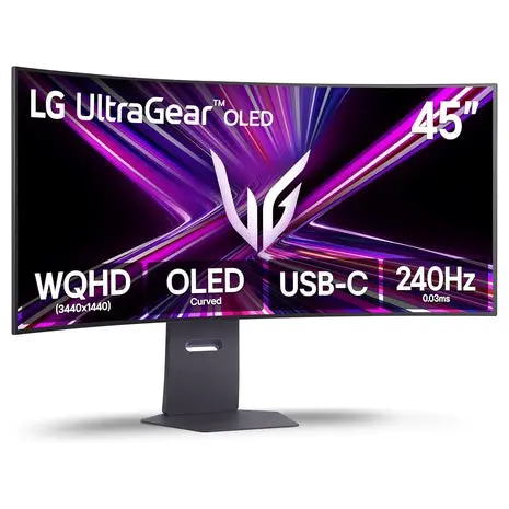 Lg 45” Ultragear Wqhd Oled Curved Gaming Monitor 240Hz 1