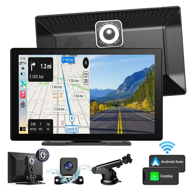 Lieucyst 9 Wireless Car Touch Portable Car Stereo [Open Box] 1