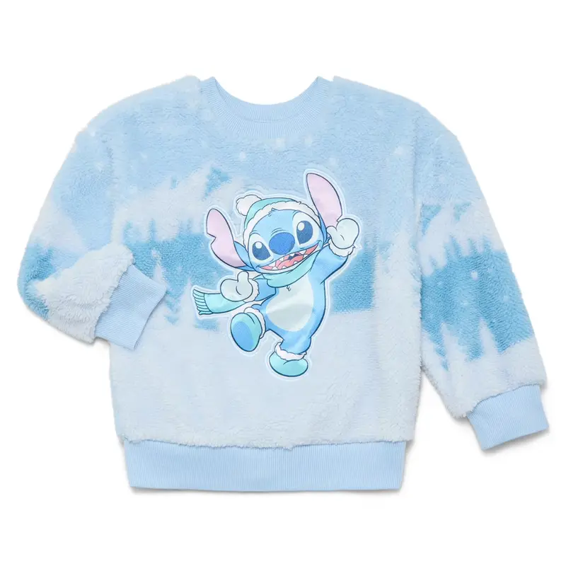 Lilo & Stitch Toddler Girls' Plush Faux Shearling Sweater 1