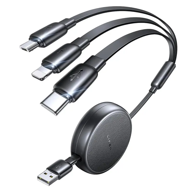 Lisen 3-In-1 Retractable Type-C Charging Cable 1
