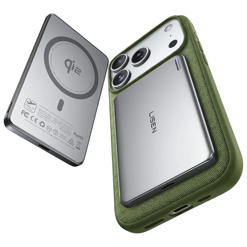 Lisen Qi2 15W Magsafe 5000Mah Slim Wireless Power Bank 1