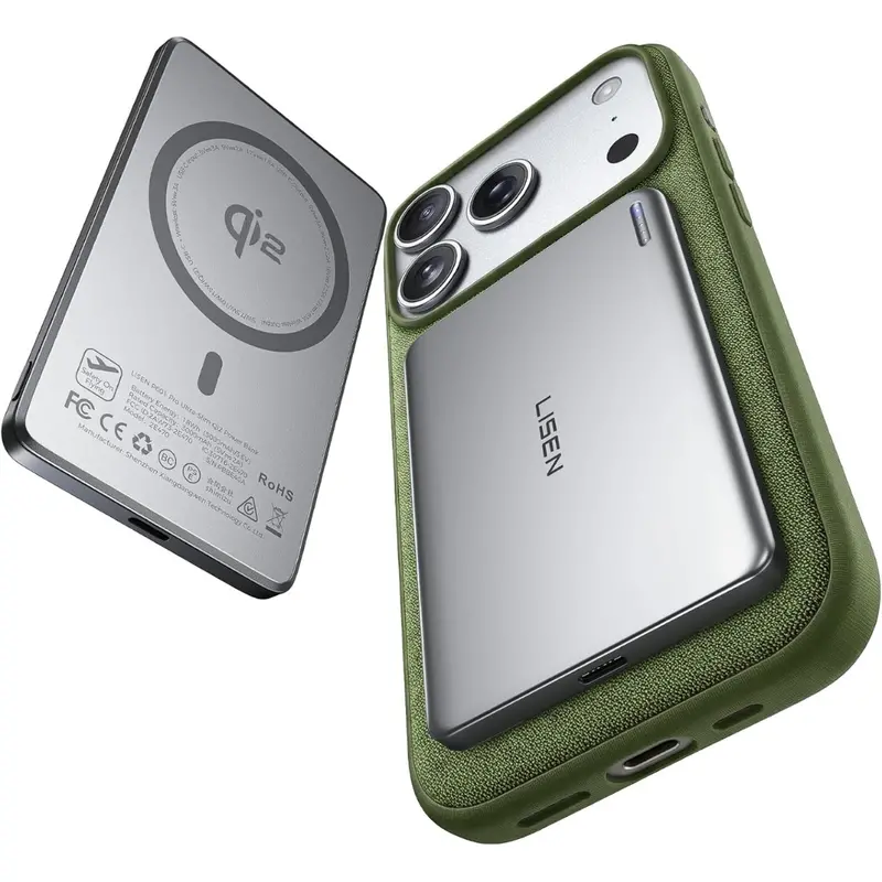 Lisen Qi2 15W Magsafe 5000Mah Slim Wireless Power Bank 1
