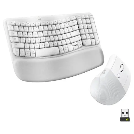 Logitech Wave Keys Ergonomic Wireless Keyboard And Lift Vertical Mouse Combo 1