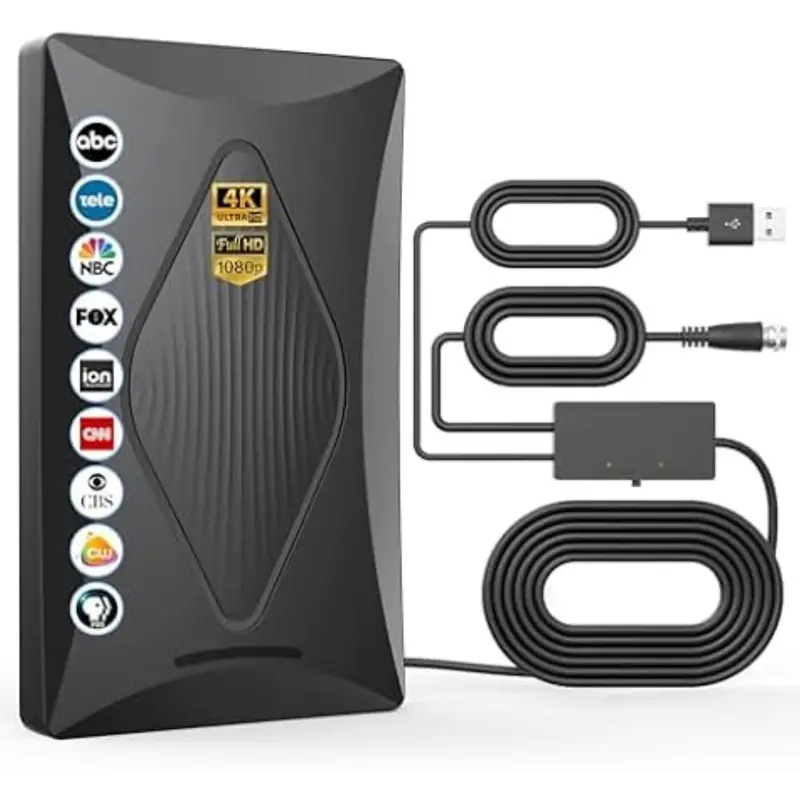 Long Range Amplified Digital Tv Antenna W/Usb Signal Booster 1
