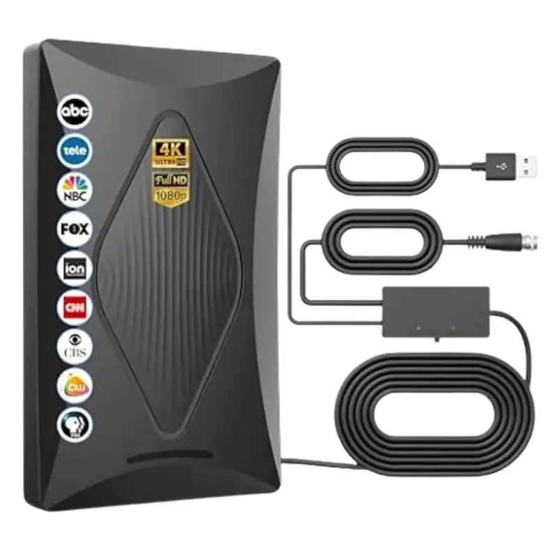 Long Range Amplified Digital Tv Antenna W/ Usb Signal Booster 1