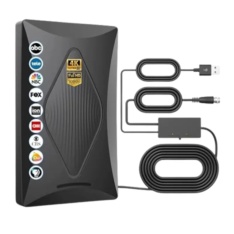 Long Range Amplified Digital Tv Antenna W/ Usb Signal Booster 1