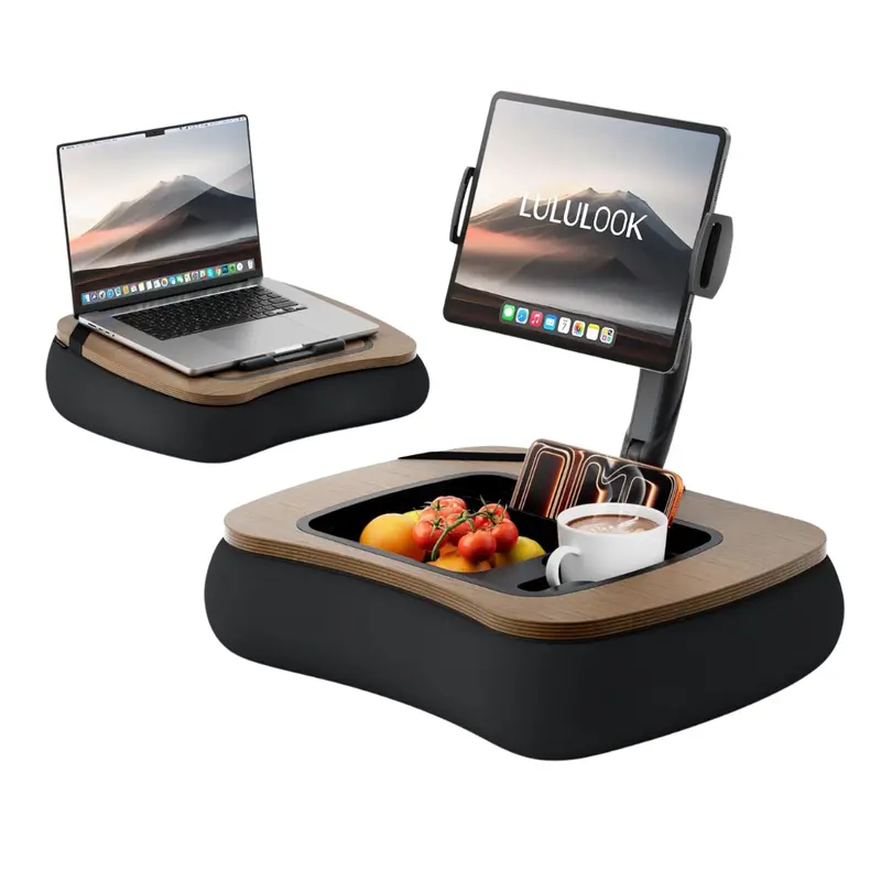 Lululook 2-In-1 Lap Desk & Tablet Pillow Stand With Foldable Arm 1