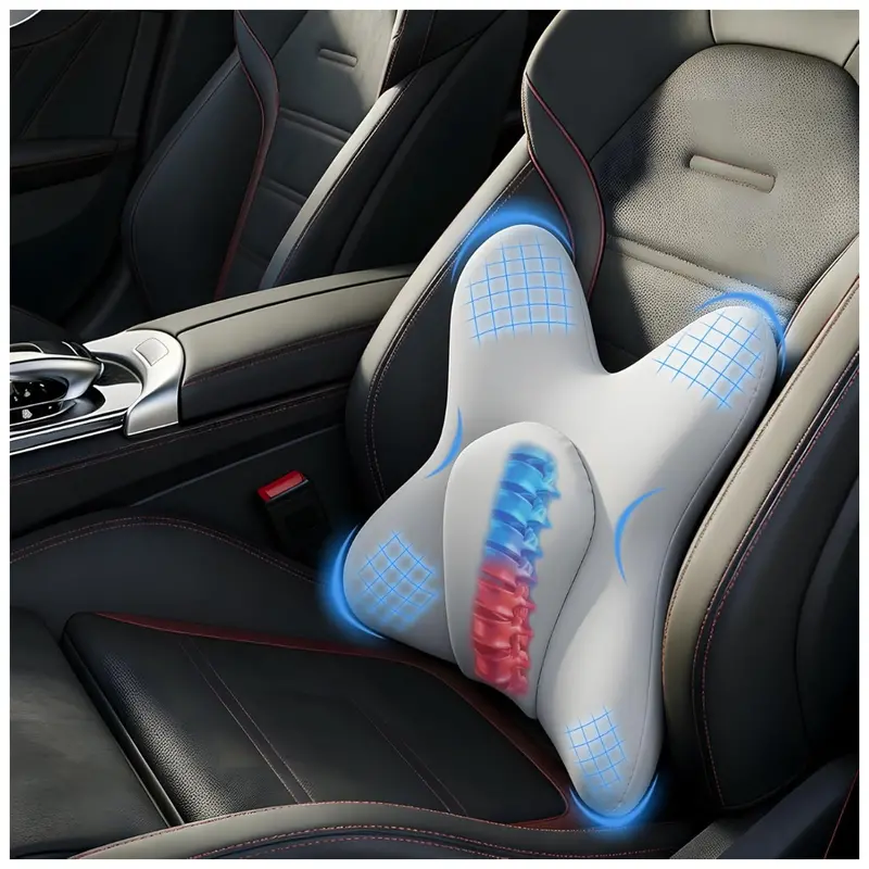 Lumbar Memory Foam Car Seat Back Support Pillow 1
