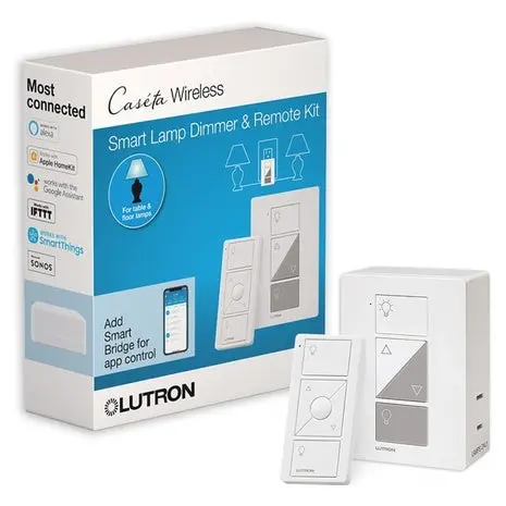 Lutron Smart Lamp Dimmer & Remote Kit 1