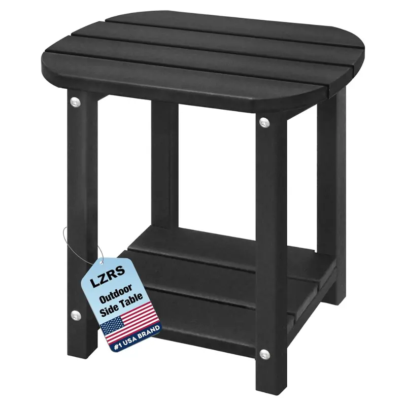 Lzrs 2-Tier Adirondack Hdpe Patio End Table 1