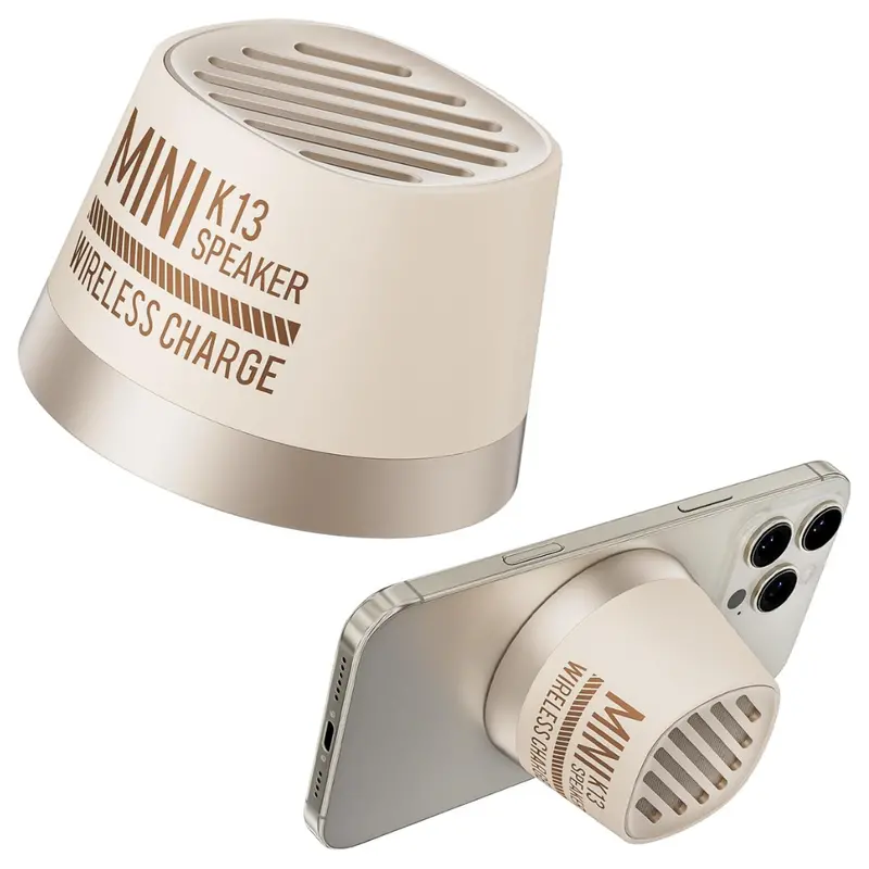 Magnetic Bluetooth Speaker With Wireless Charger & Phone Stand 1