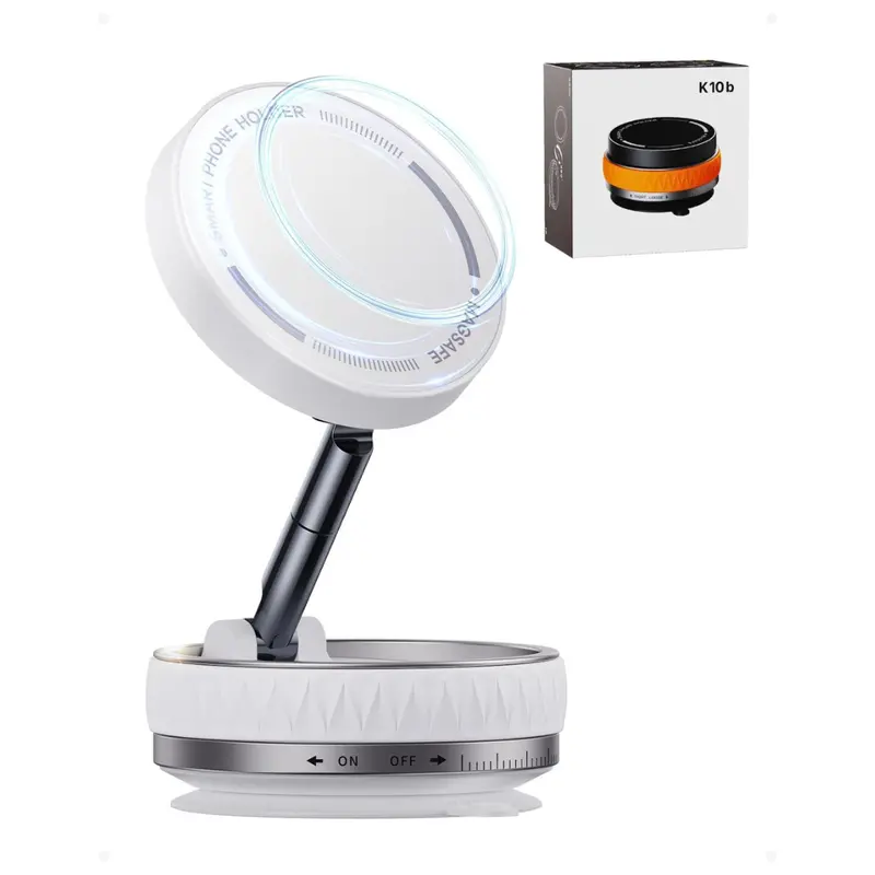 Magnetic Car Phone Mount With Suction Cup & 2 Mag Rings 1