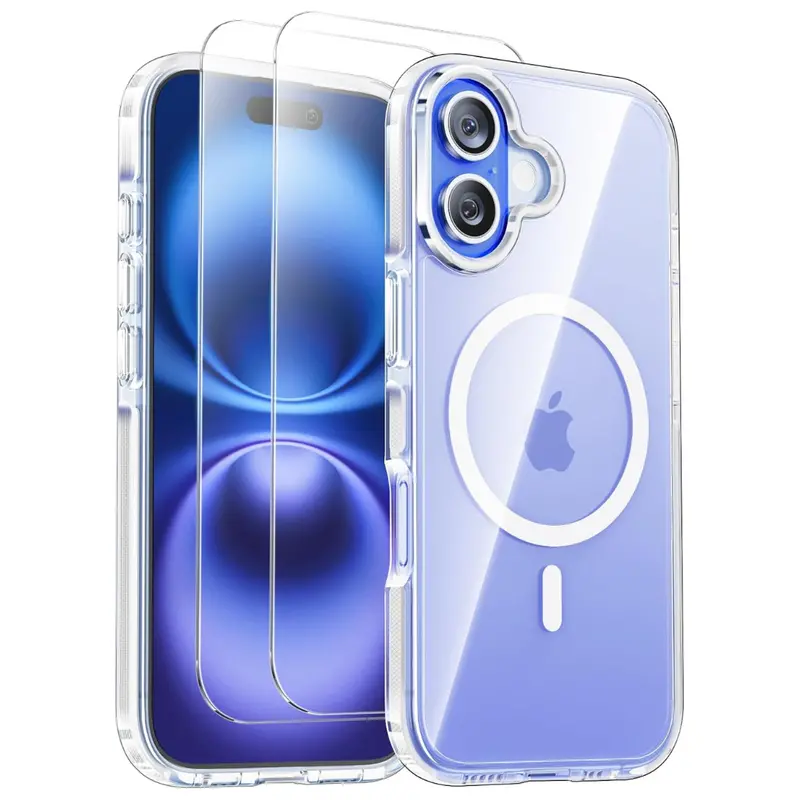 Magnetic Clear Case With 2 Screen Protectors 1