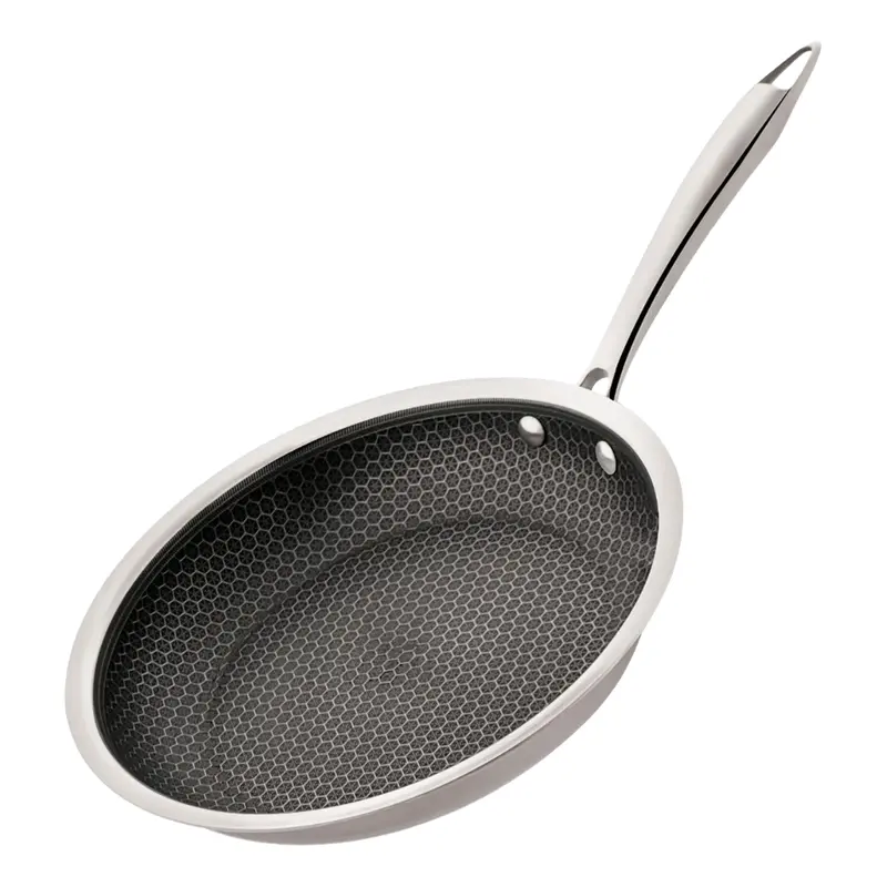 Mainstays 8'' Tri-Ply Stainless Steel Hybrid Non-Stick Fry Pan 1