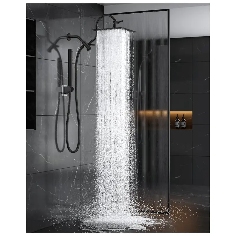 Makefit 10" Rain Shower Head With Handheld Spray 1