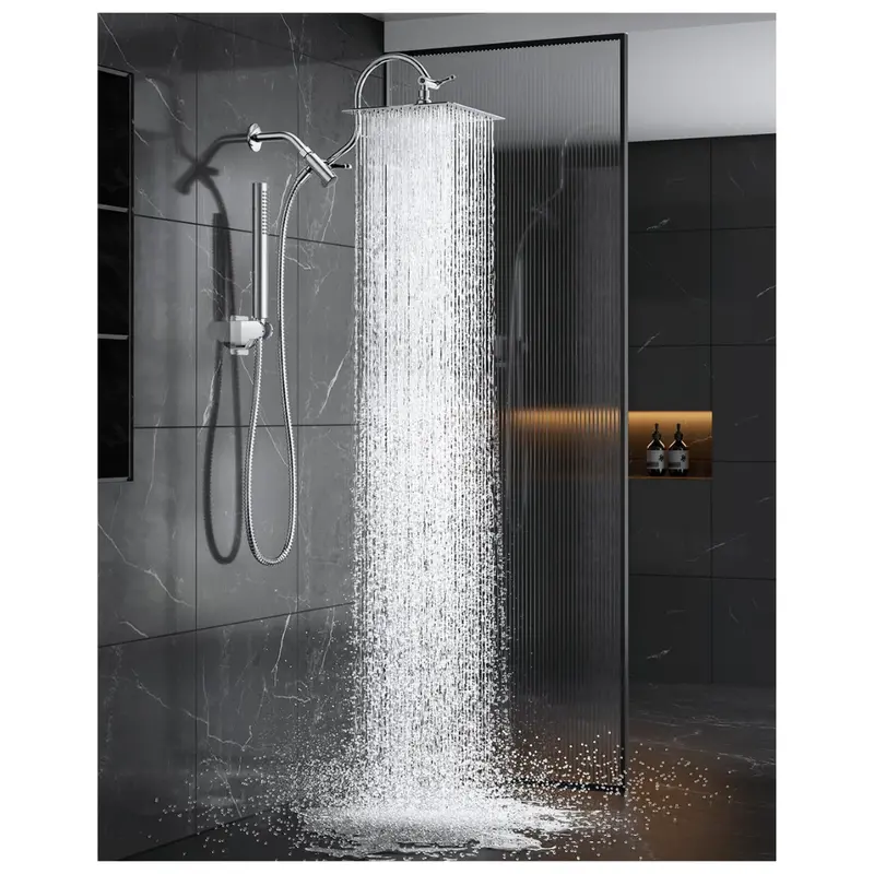 Makefit 10" Rain Shower Head With Handheld Spray 1