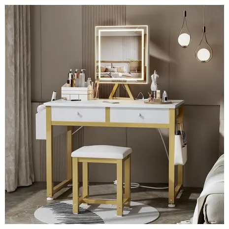 Makeup Vanity Set With Mirror And Lights 1