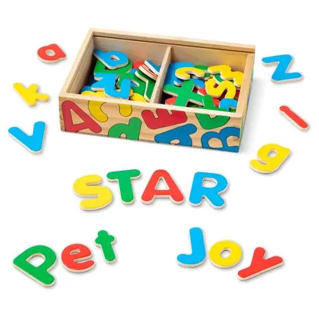Melissa & Doug 52 Wooden Alphabet Magnets In A Box 1