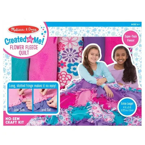 Melissa & Doug Created By Me! Flower Fleece Quilt No-Sew Craft Kit 1