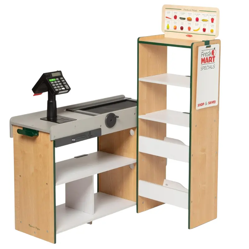 Melissa & Doug Kids Fresh Mart Pretend Grocery Store Playset 1