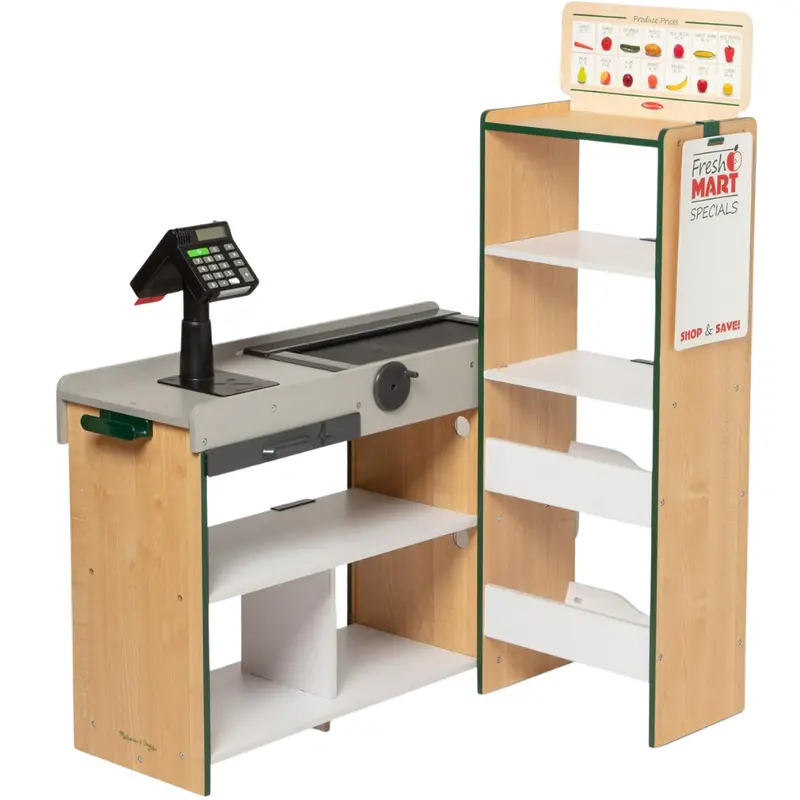 Melissa & Doug Kids Fresh Mart Pretend Grocery Store Playset 1