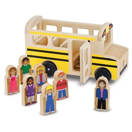 Melissa & Doug School Bus Wooden Play Set 1