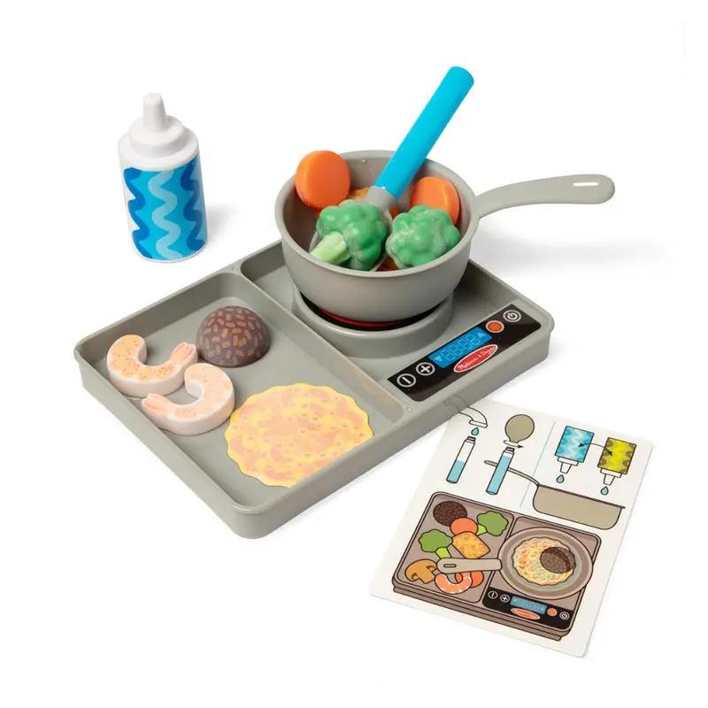 Melissa & Doug Simmer & Stir Stovetop Color Changing Food Play Set 1
