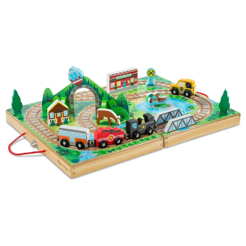 Melissa & Doug Take-Along Railroad Tabletop Playset 1