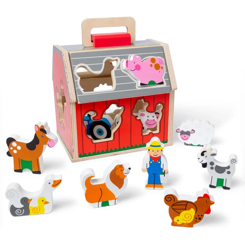 Melissa & Doug Wooden Take-Along Barn Toy 1