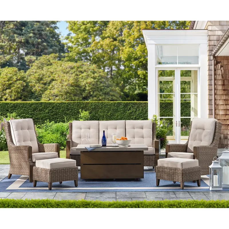 Member's Mark 6-Piece Park City Deep Seating Fire Set 1