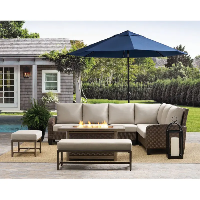 Member's Mark 7-Piece Lewiston Woven Fire Sectional Set 1