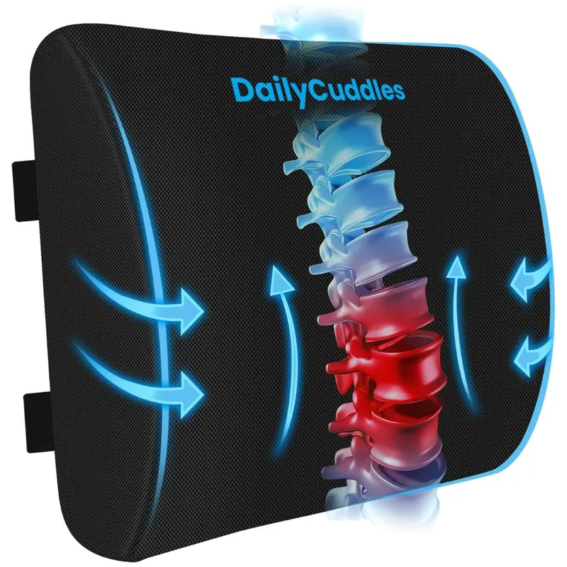 Memory Foam Lumbar Support Pillow With Adjustable Strap 1