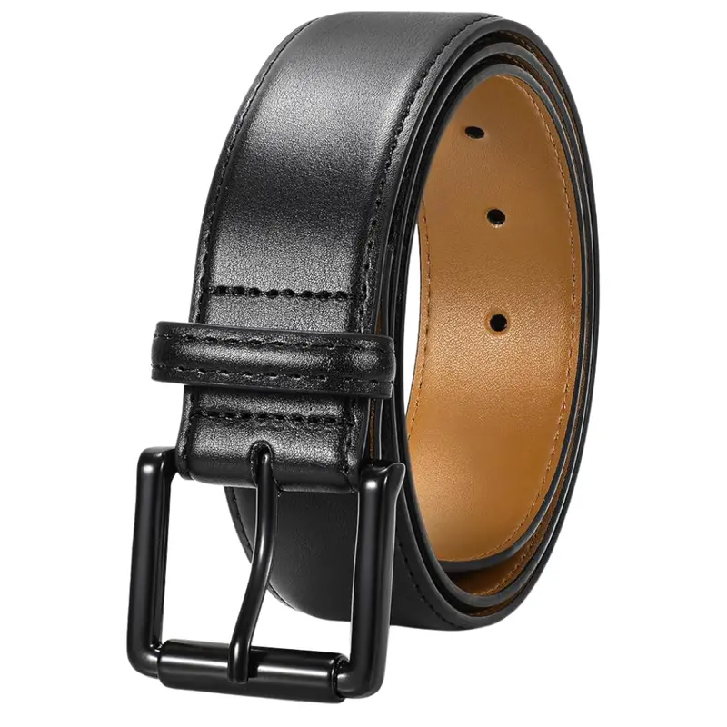 Men Leather Men's Pin Buckle Dress Belt 1