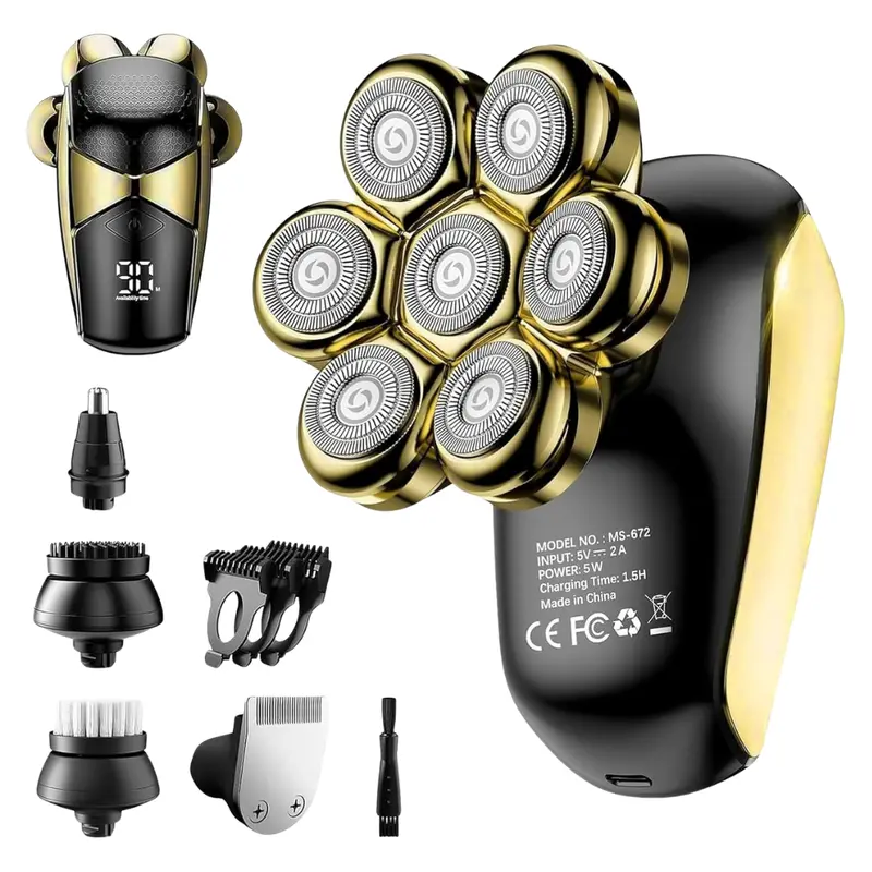 Men's 5-In-1 Electric Razor Ipx7 Shaving Grooming Kit 1