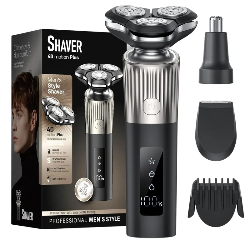 Men's 8011 Series Electric 4D Floating Rotary Wet & Dry Head Razor 1