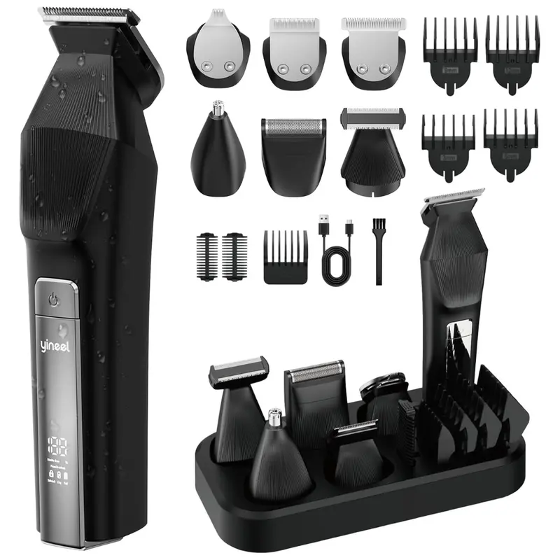 Men's All-In-One Waterproof Cordless Beard Trimmer Kit 1