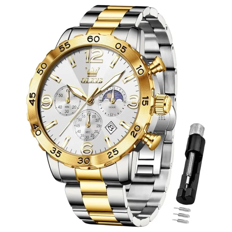 Men's Analog Stainless Steel Waterproof Luminous Date Watches (Various) 1