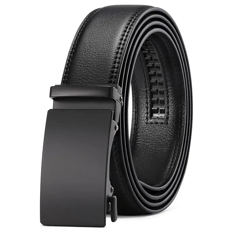 Men's Automatic Ratchet Buckle Leather Belts With Gift Box (Various) 1