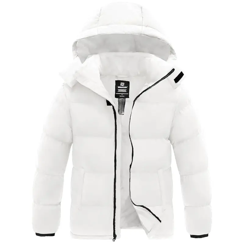 Men's Bomber Puffer Jacket With Detachable Hood 1