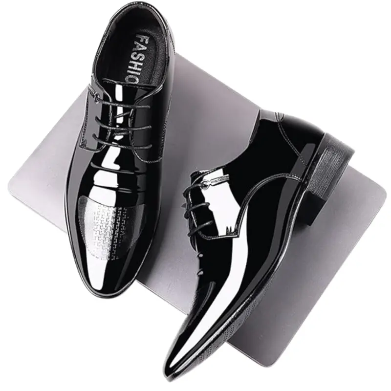 Men's Classic Formal Derby Lace-Up Oxford Shoes 1