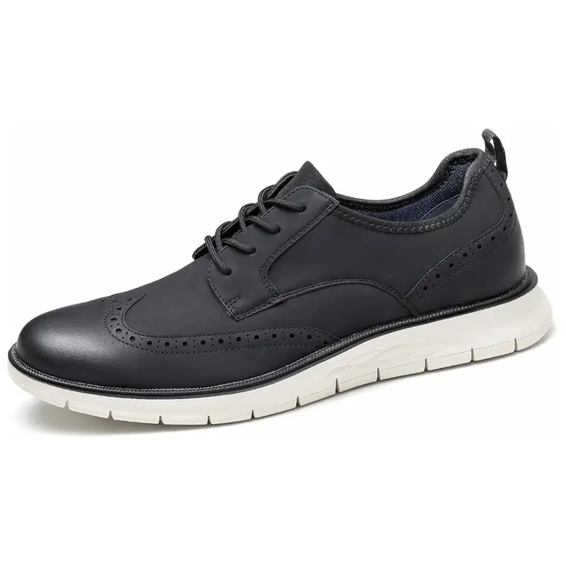 Men's Comfortable Breathable Dress Shoes With Wingtip 1